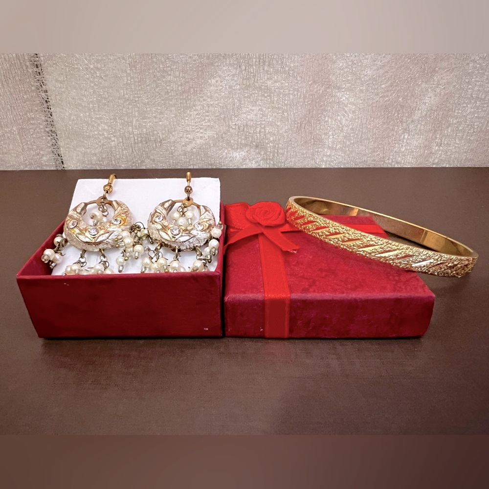 Monet bangle and dangle earrings, good condition